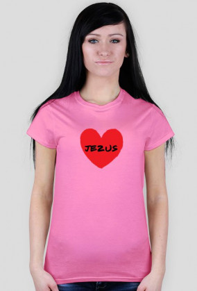 T-shirt I love Jezus - damski