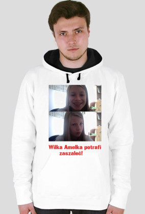 bluza z kapturem i komętarzem