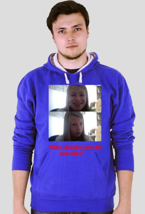 bluza z kapturem i komętarzem