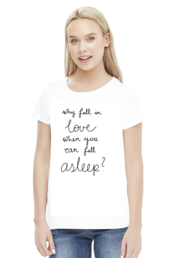 Koszulka biała - FALL ASLEEP ♀