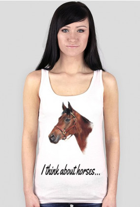Bluzka na ramionkach - I love horses