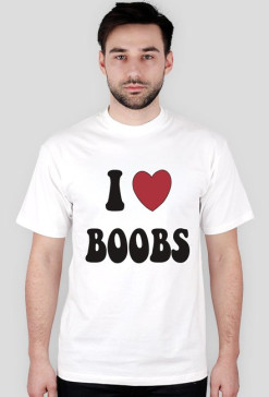 I <3 boobs - white man