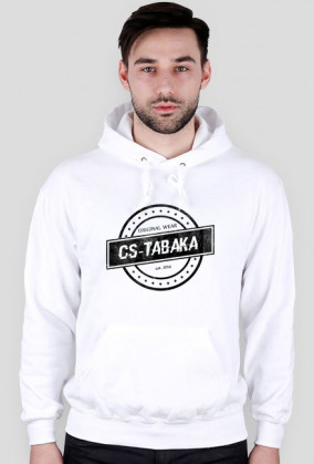 Bluza z kapturem biała CS-TABAKA ORIGINAL WEAR