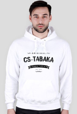 Bluza z kapturem biała CS-TABAKA ORIGINAL WEAR