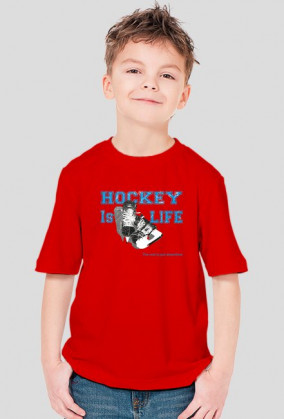T-shirt hokej owy dziecięcy black
