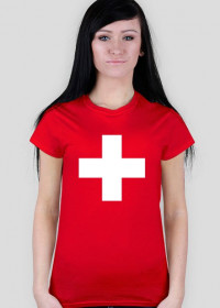 Flaga Szwajcarii -  koszulka damska
