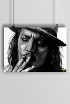 Johnny Depp Hat A2 Poster