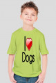Koszulka "I love dogs" chłopięca