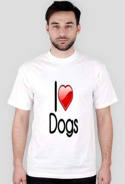 Koszulka "I love dogs" męska