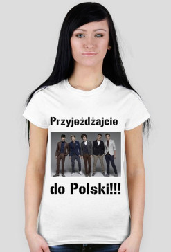 Koszulka ,,przyjeżdżajcie'' biały