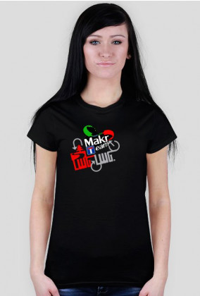 T-Shirt Makro Team Czarny Damski