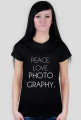T-SHIRT PEACE LOVE SHE BLACK