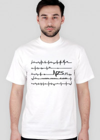T-shirt męski: Kardiogram NZS (czarny)