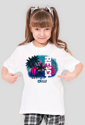 Koszulka dla dziewczynki - Plaża. Pada