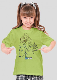 Koszulka dla dziewczynki - Psy. Pada