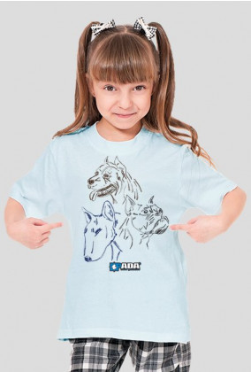 Koszulka dla dziewczynki - Psy. Pada