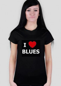 Kocham Blues (Damska) - czarna