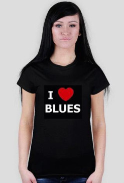 Kocham Blues (Damska) - czarna