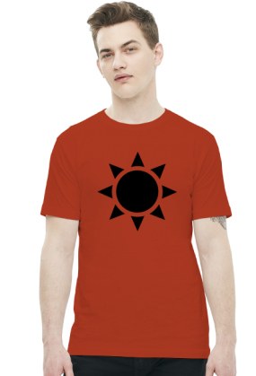 KOSZULKA "Czarne słońce"  czerwona-jasna