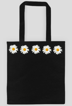 Tote bag white quote "I hate you"