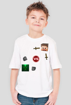 Koszulka MinecraftSteve VS Creeper