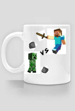 Kubek MinecraftSteve VS Creeper