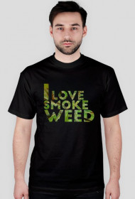 "I love smoke weed" Męska, Czarna