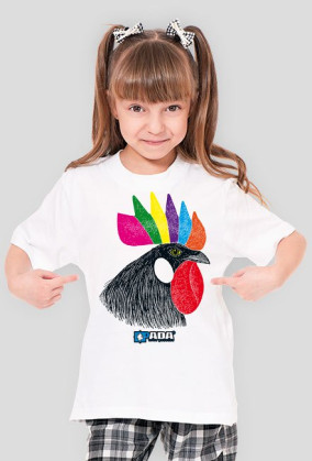 Koszulka dla dziewczynki - Kogut. Pada