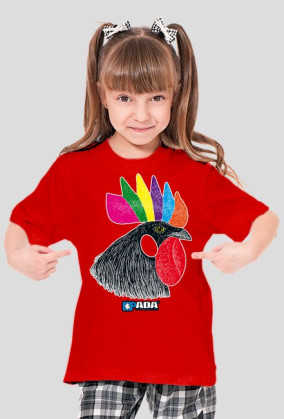 Koszulka dla dziewczynki - Kogut. Pada