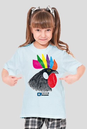 Koszulka dla dziewczynki - Kogut. Pada