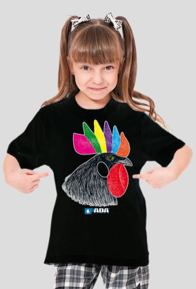 Koszulka dla dziewczynki - Kogut. Pada