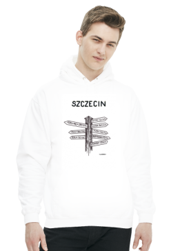 Bluza z kapturem z drogowskazem