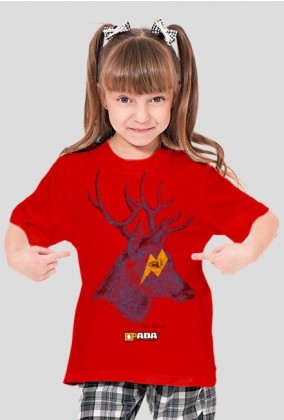 Koszulka dla dziewczynki - Jeleń. Pada