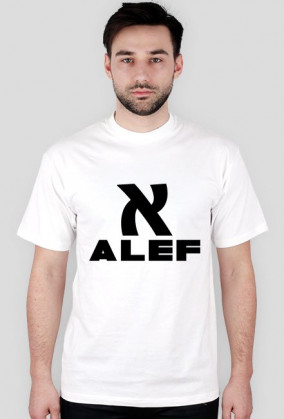 T-shirt ALEF - biała męska