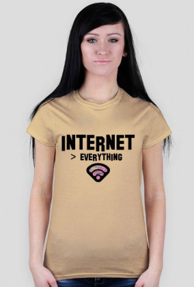 T-shirt damski - Internet everything