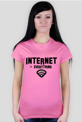 T-shirt damski - Internet everything
