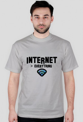 T-shirt męski - Internet everything