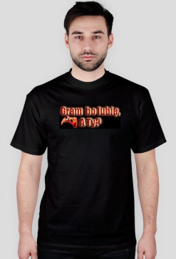 Koszulka "Gram bo lubię" CZARNA