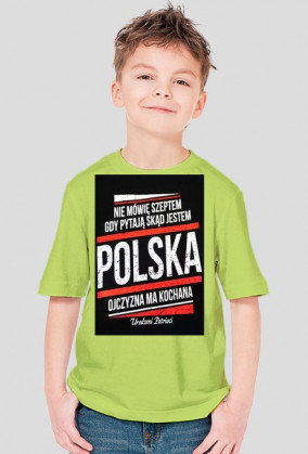 Nie Mówię Szeptem Gdy Pytają Skąd Jetem-Koszulka Dziecięca Męska