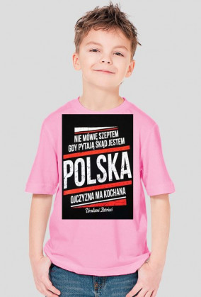 Nie Mówię Szeptem Gdy Pytają Skąd Jetem-Koszulka Dziecięca Męska
