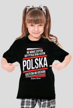 Nie Mówię Szeptem Gdy Pytają Skąd Jetem-Koszulka Dziecięca Damska