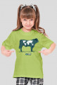 Koszulka dla dziewczynki - Krowa. Pada