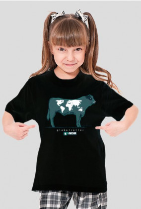 Koszulka dla dziewczynki - Krowa. Pada
