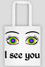 I see you! Biała torba