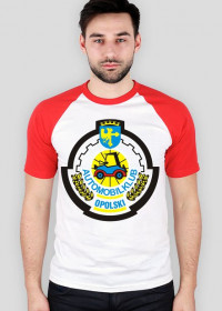 Męska koszulka z kontrastowym rękawem Automobilklubu Opolskiego