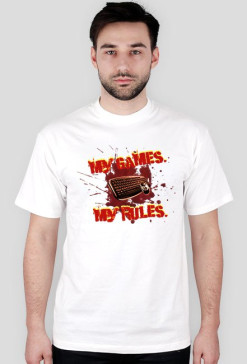 Koszulka męska "My Games. My Rules." BIAŁA (PC)