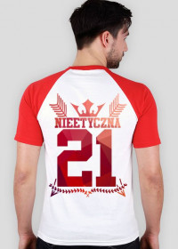 ntCREW Original | Koszulka biało-czerwona | Męska