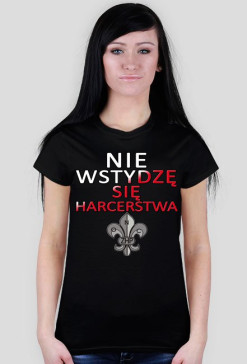 Nie wstydzę się harcerstwa! Damska 3 - czarna