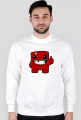 SUPER MEAT BOY Bluza męska biała