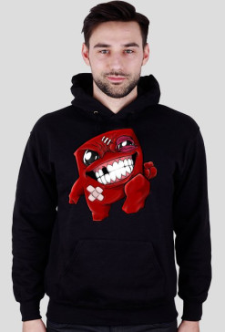 SUPER MEAT BOY Czarna męska Z KAPTUREM